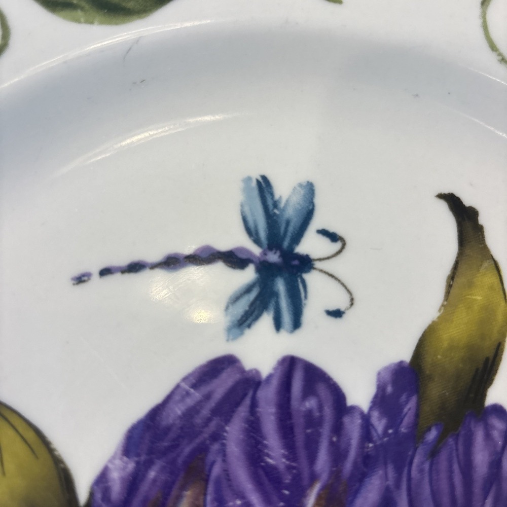 Lot of 2 Botanical Garden by Tabletops Unlimited Dinner Plates 10.5" - 2 Iris - Picture 5 of 8